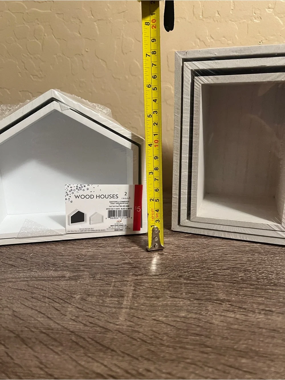 Target Bullseye Nesting Crates Houses White Wood Farmhouse Decor NWT